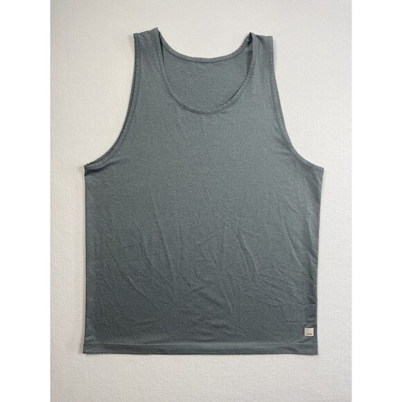 Vuori Tank Top Mens Large Gray Performance Athletic Gym Running Defect Flaw - Picture 1 of 8